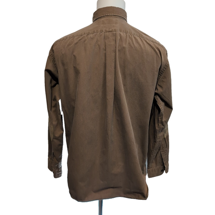 Chemise Ralph Lauren vintage L marron 2 poches empiècements daim rare