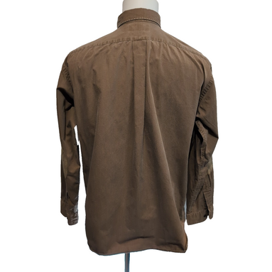 Chemise Ralph Lauren vintage L marron 2 poches empiècements daim rare