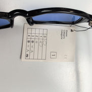 Lunettes de Soleil Rectangulaires Y2K Branches Larges Noir & Métal