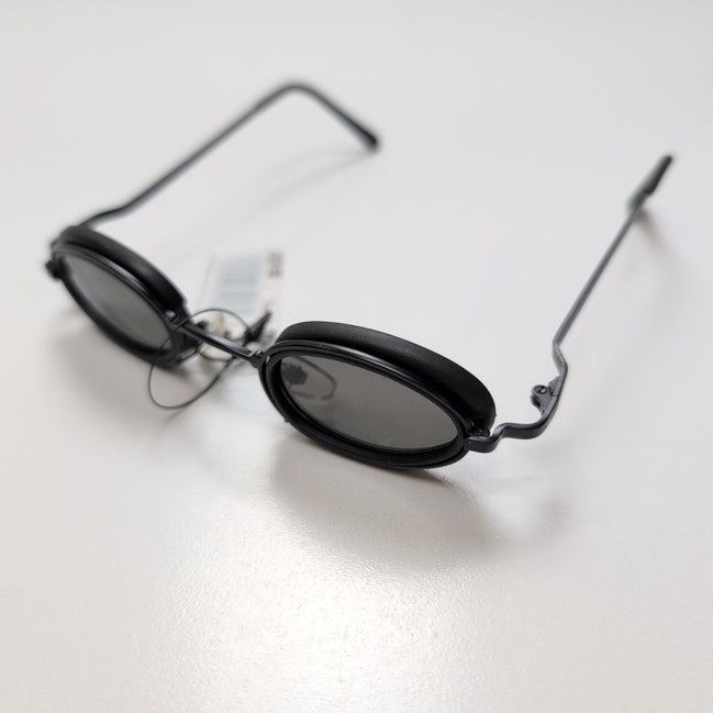 Lunettes de soleil Y2K Cyber Minimaliste Teintées Bleu Branches Fines Métal