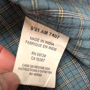 Chemise Columbia L Vert Carreaux 100% Coton manches courtes