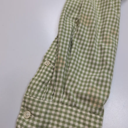 Chemise Ralph Lauren Classic Fit XL Flanelle Vert Logo Bleu Marine