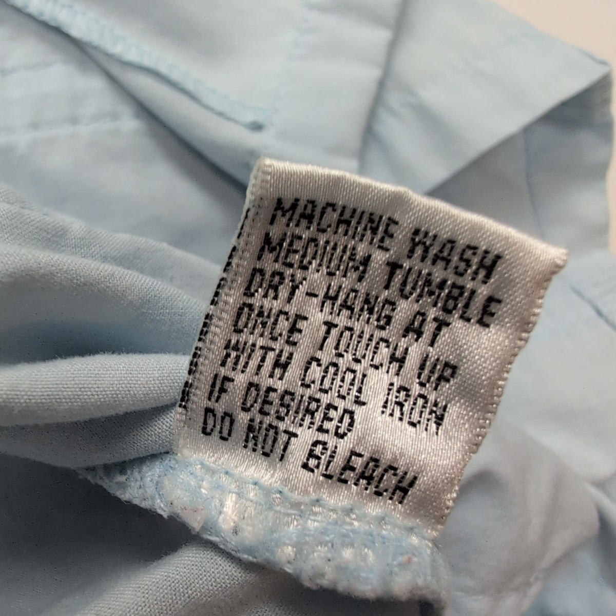 Chemise Ligers Guayabera Taille S Bleu Satiné Brodée Made in Israel
