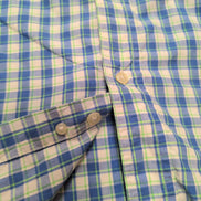 Chemise CHAPS bleue et verte à carreaux manches courtes taille XL #14e