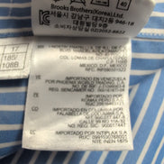 Chemise Brooks Brothers XL Regular Fit Bleu Rayures 100% Coton
