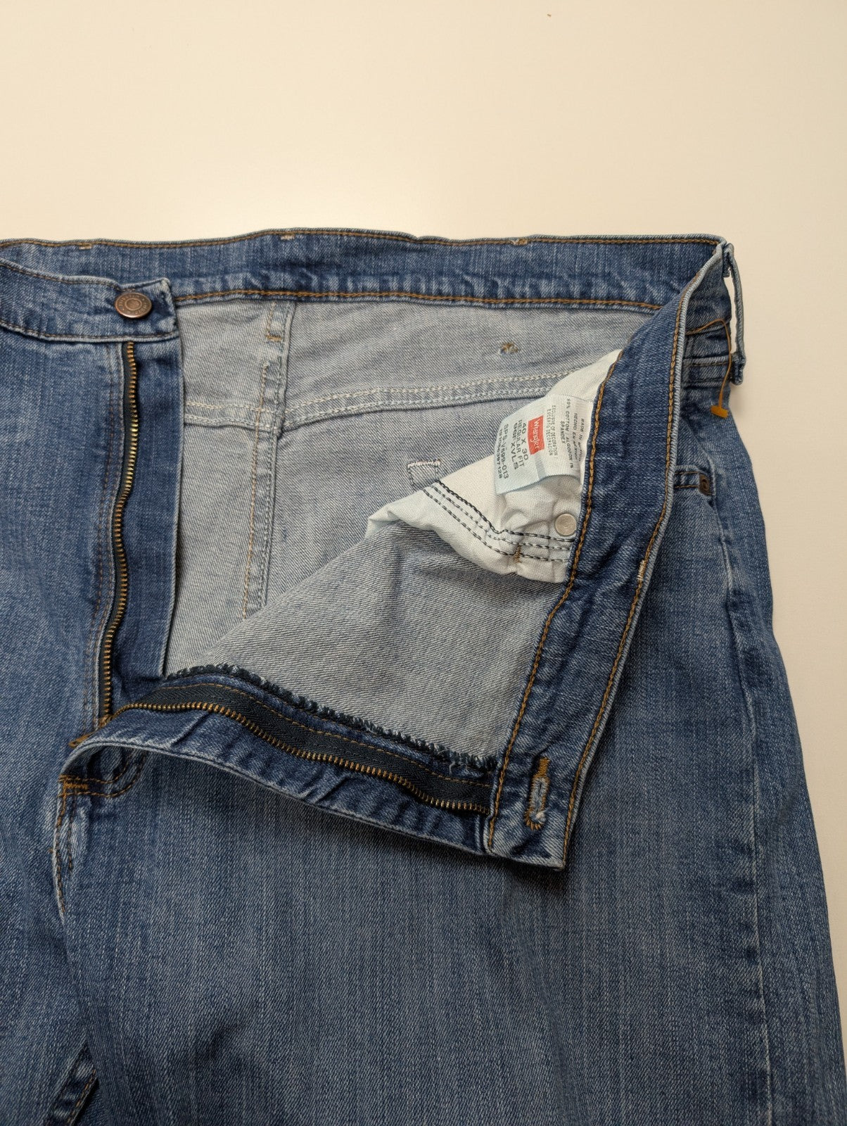 Jean Wrangler Vintage Regular Fit Homme W40 L30 Bleu Denim Stretch Confort