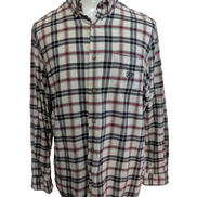 CHAPS Flanelle Rouge Noir L Logo Brodé TBE VINTAGE 100% Coton | 311S