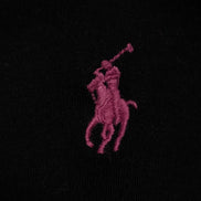 Polo manches courtes Ralph Lauren Sport femme XL taille S/M noir logo rose