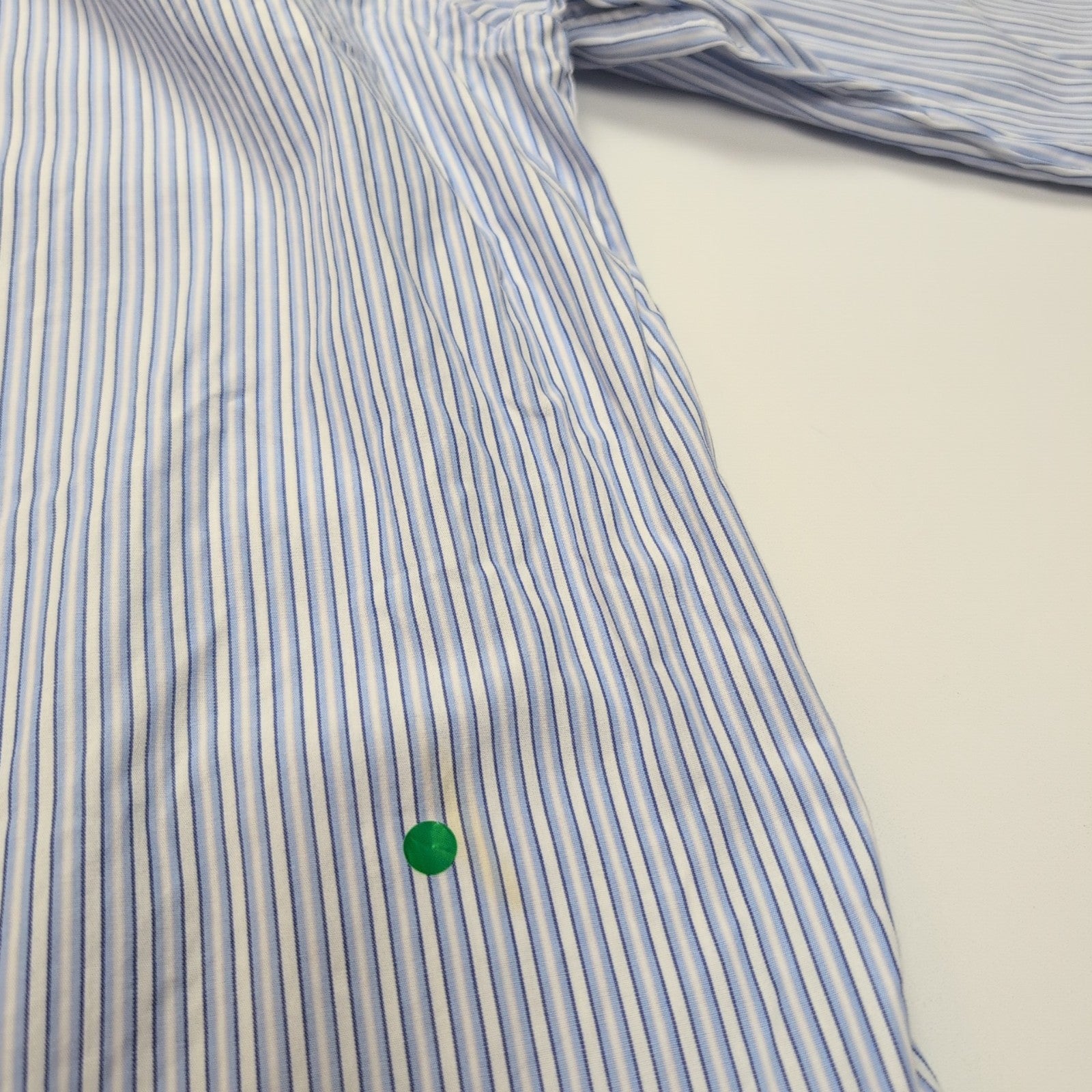 Chemise Nautica Taille XL/XXL Rayures Bleues Poignets Mousquetaires Coton