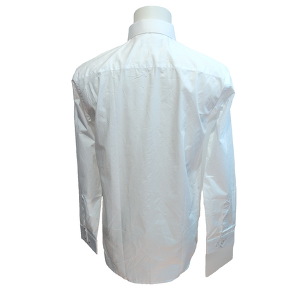 Chemise Todd Shelton L Neuve Étiquette Slim Fit Blanche Manches longues