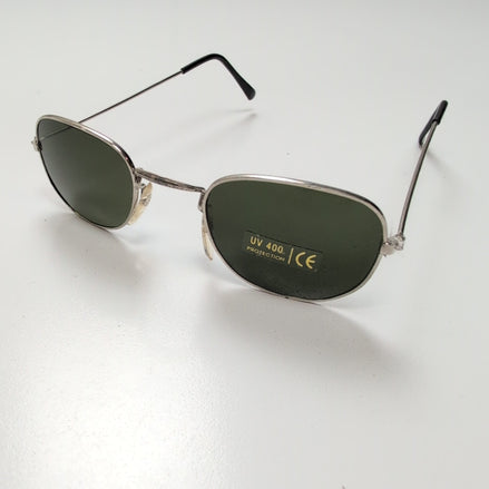 Lunettes de soleil Y2K Branche fine Métal Aviateur Carré Vert