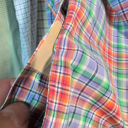 Chemise Ralph Lauren M Custom Fit Lilas Orange Vert Carreaux Shirt Button Down