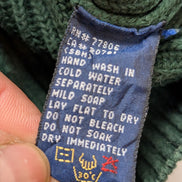 Pull Tommy Hilfiger vintage vert foncé écusson doré homme XL/XXL