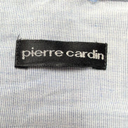 Chemise Pierre Cardin L/XL Bleu 60% Coton Poche Boutonnée Vtg Manches longues