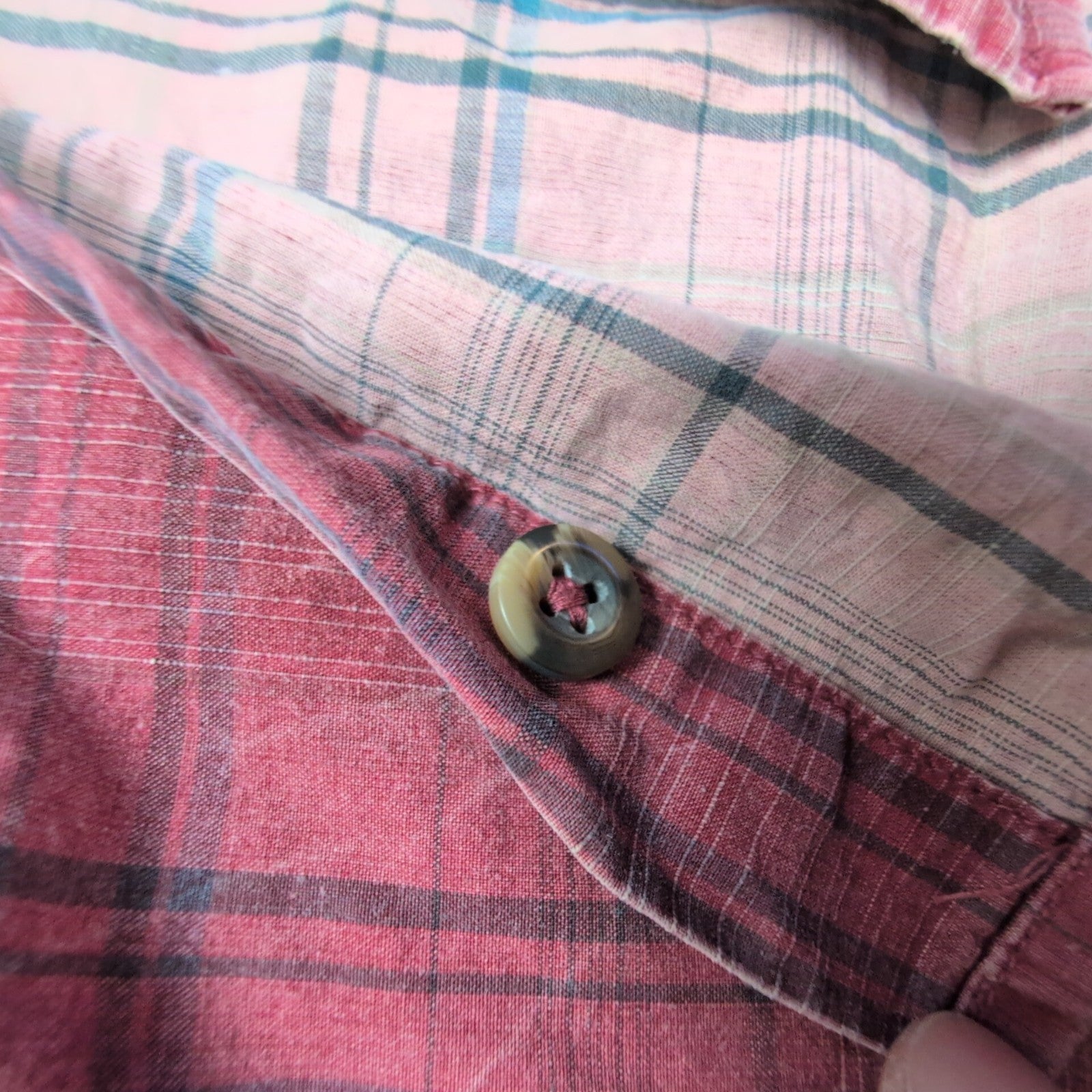 Chemise L.L. Bean rouge à carreaux noirs manches courtes taille XXL #138e