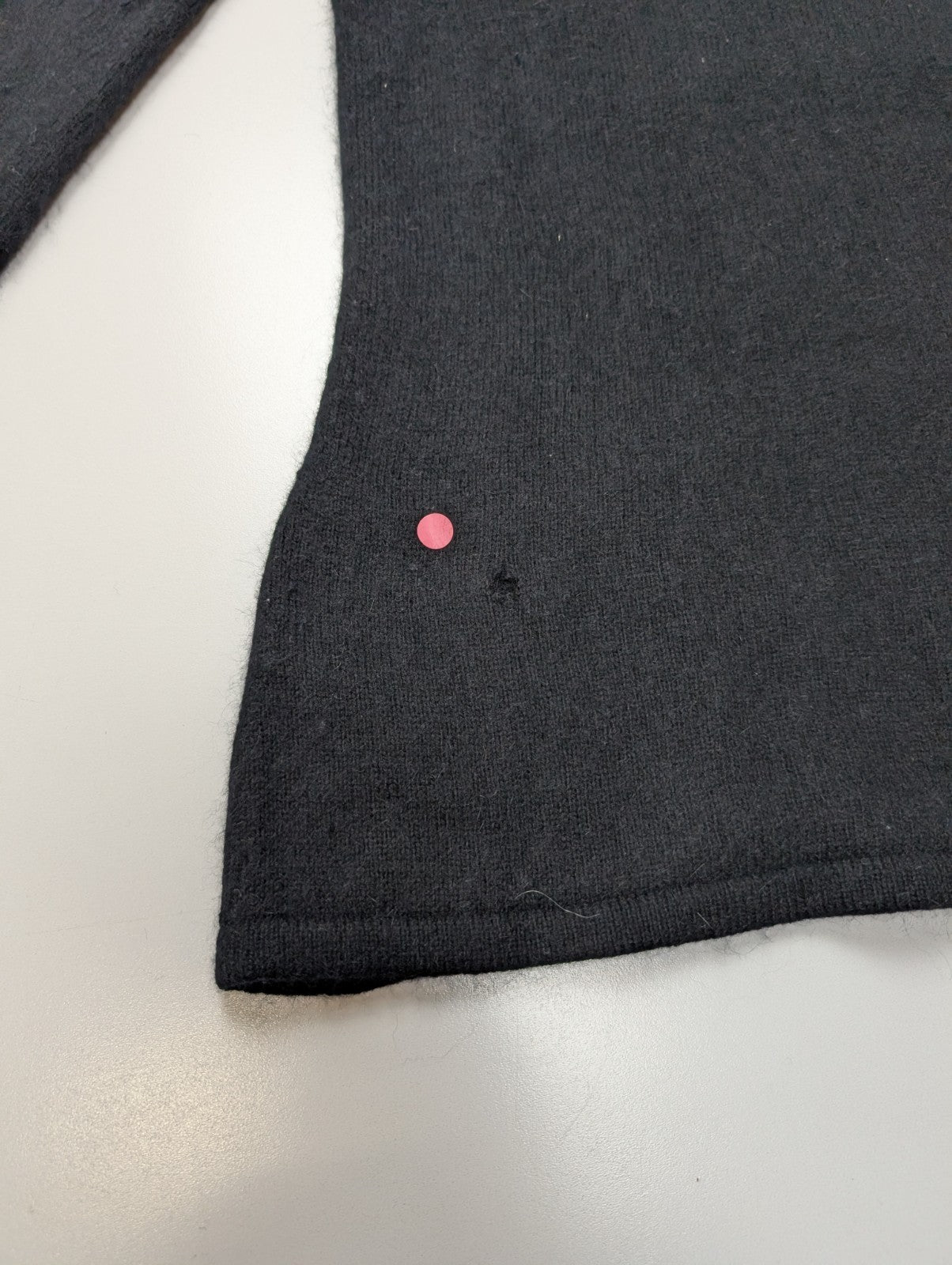 Pull Femme Tommy Hilfiger Noir Angora - Écharpe Intégrée - Taille XS