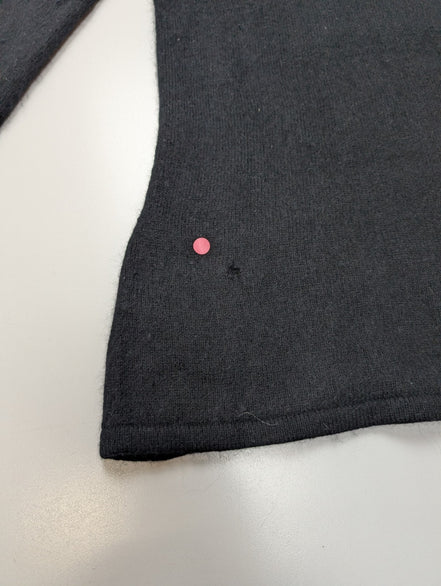 Pull Femme Tommy Hilfiger Noir Angora - Écharpe Intégrée - Taille XS