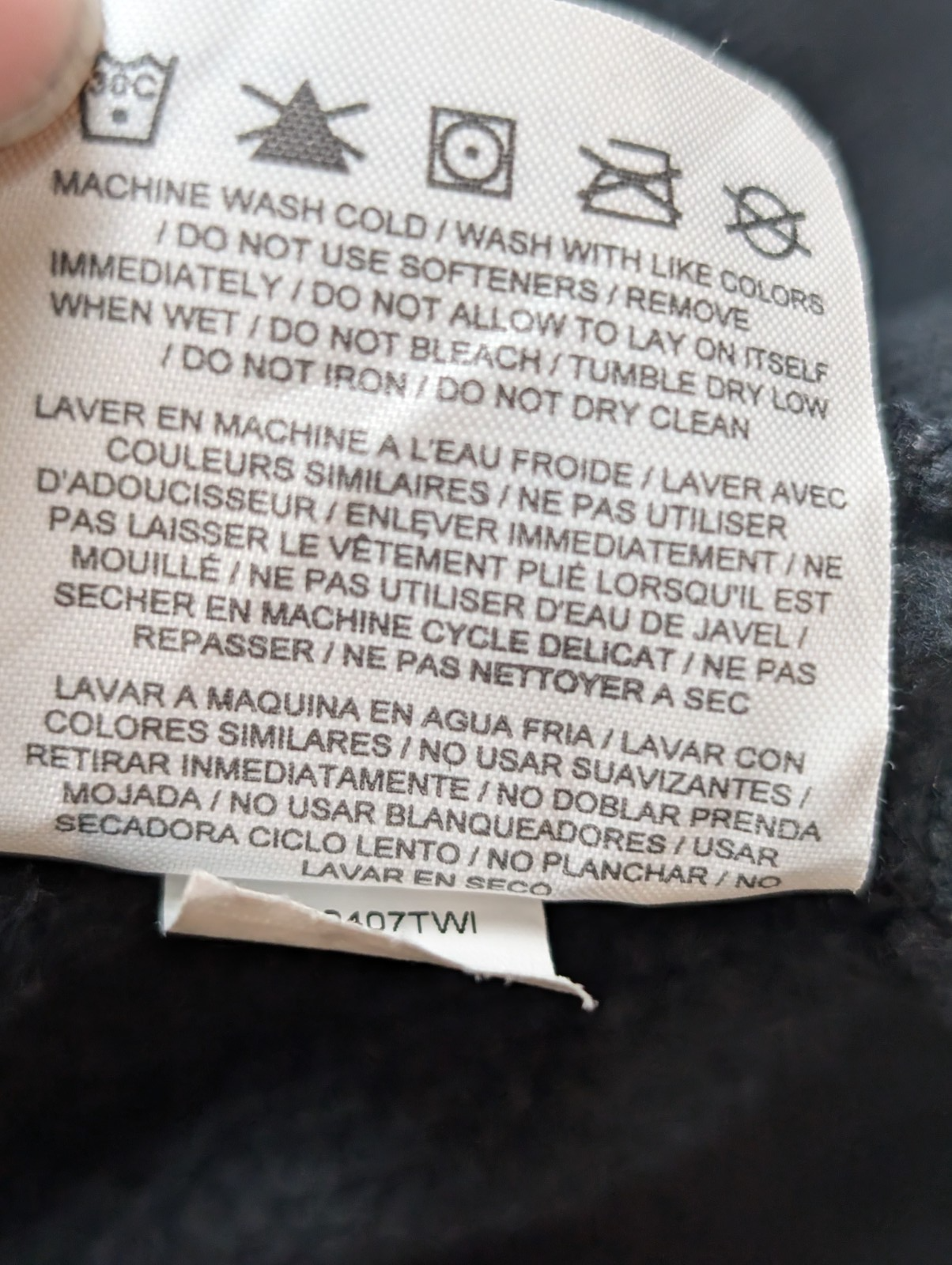 Sweat Nike Col Zippé Noir Logo Brodé Poche Kangourou - Taille L (M)