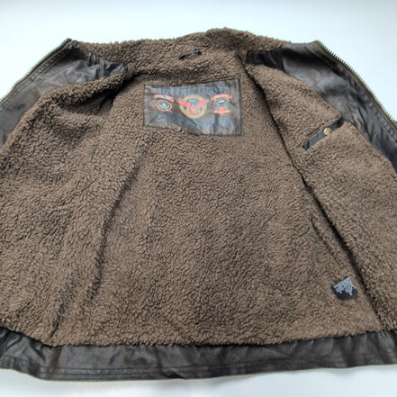HAWKE & CO - Blouson Aviateur Style G-1 Vintage (Faux Cuir / SKAI) taille S |45c
