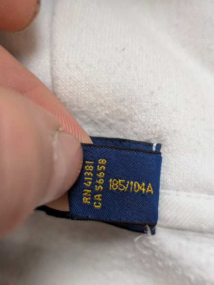 Polo Ralph Lauren Sweat à Capuche Coton XL Blanc Logo Marine hoodie