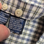 Chemise Nautica L Made in Macao Carreaux Bleu 100% Coton manches longues