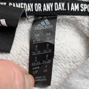 ➜ Sweat à Capuche Adidas Vintage - Logo Poitrine - Gris - Taille S