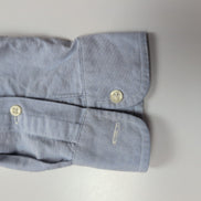 Chemise Ralph Lauren Blake M Bleu Clair Logo Marron Coton manches longues