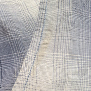 Chemise Hawaïenne Tommy Bahama L 100% Soie Bleue Carreaux Boutons Bois
