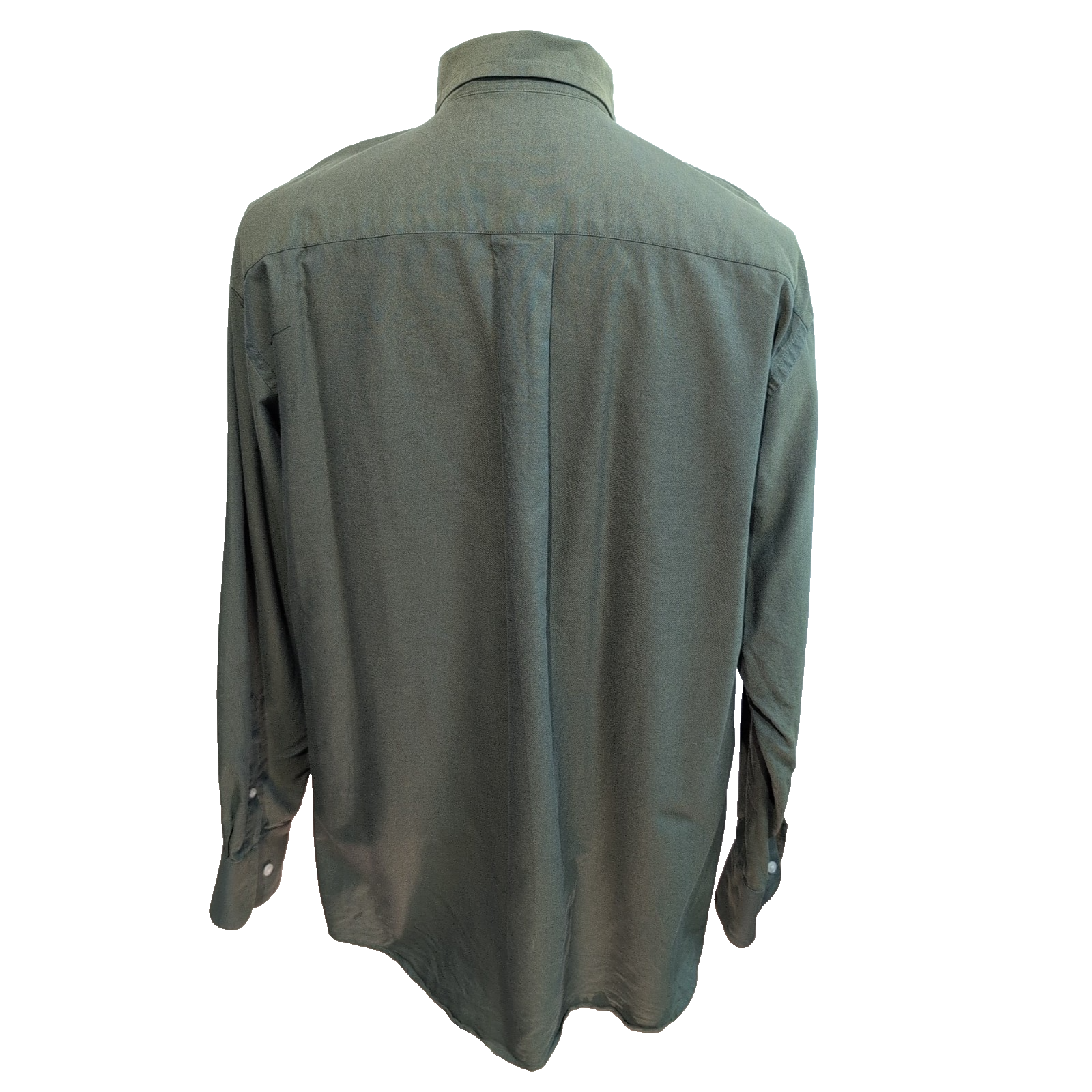 Chemise Nautica Vert Kaki Oxford Coton Manches Longues Taille L