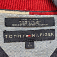 Pull Tommy Hilfiger vintage rare bleu marine col zippé poches homme taille L