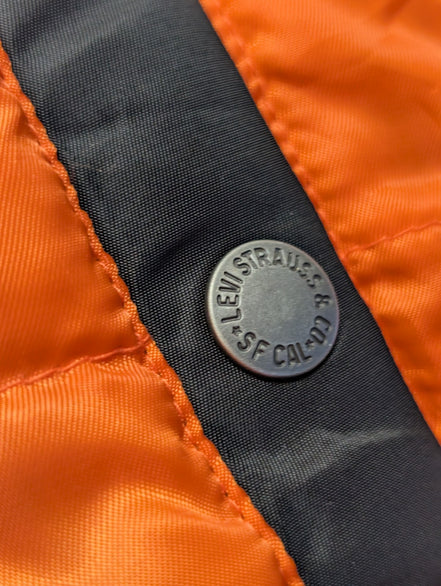 Levi's Blouson Veste Bomber Varsity Homme Noir L Chaud Doublure Orange | 300BSR