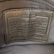 Sac Coach Signature Beige Jacquard Toile Cuir Épaule Cabas