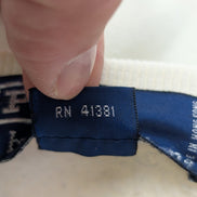 Pull Sweat Polo Ralph Lauren M blanc logo bleu brodé Made in Hong Kong