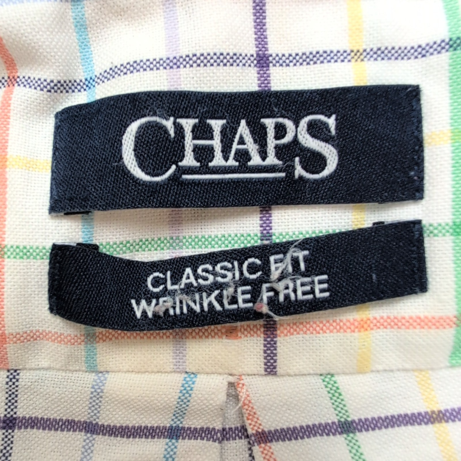 Chemise Chaps Classic Fit carreaux multicolores manches longues 1 poche XL XXL