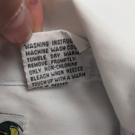 Chemise Guayabera Cuba Panama XL Blanche Brodée Vintage Zip manches courtes