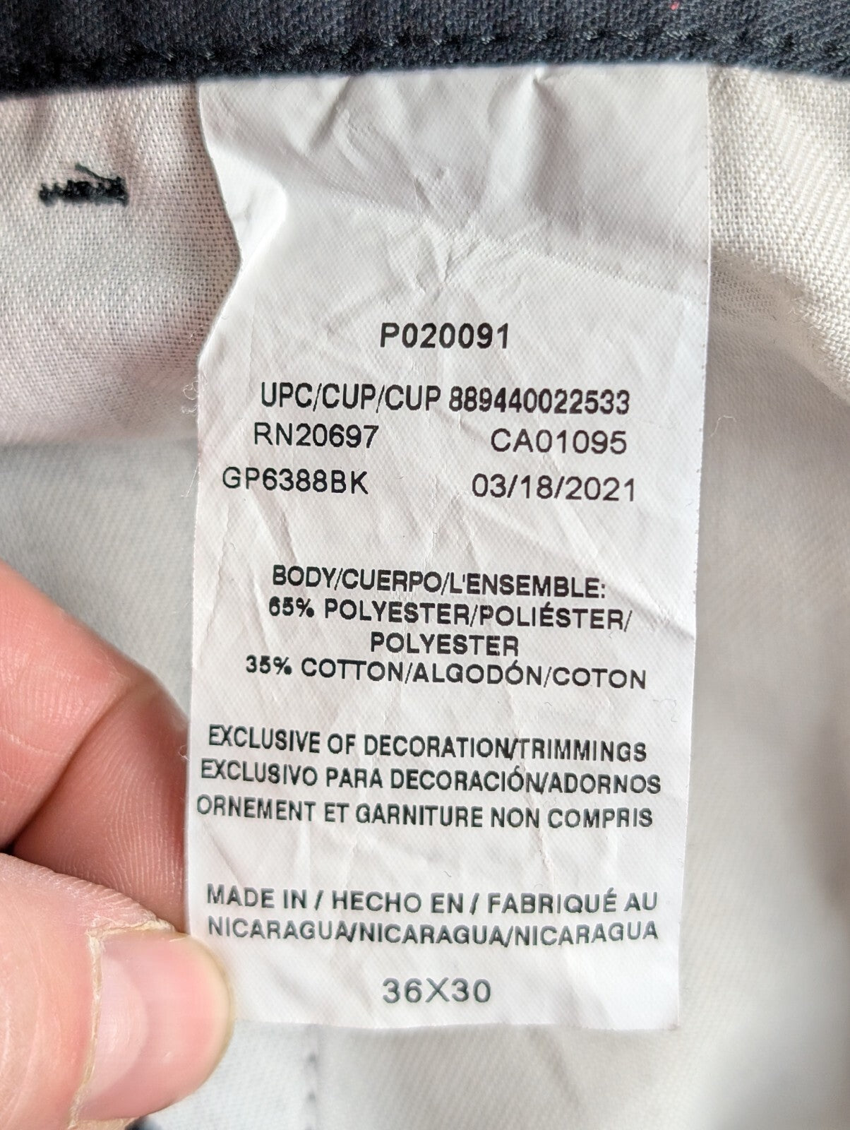 Pantalon chino Dickies noir taille W36x30 Excellent état
