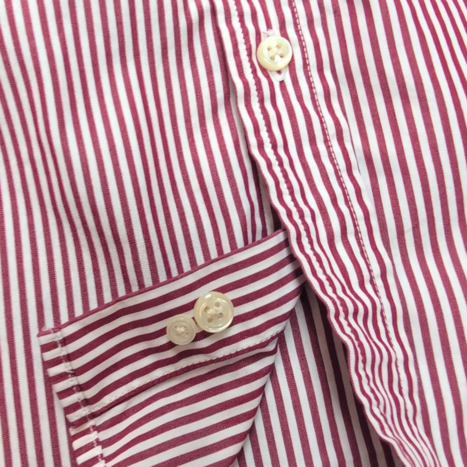 Chemise Ralph Lauren Femme T18 S Rayures Bordeaux Blanc Logo Marine