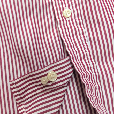 Chemise Ralph Lauren Femme T18 S Rayures Bordeaux Blanc Logo Marine