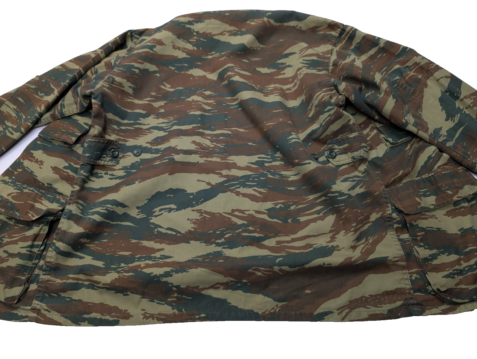 Veste militaire Vert Kaki Armée Grecque Camouflage Tiger Stripe Taille M