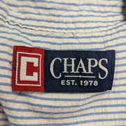 Chemise Chaps manches courtes bleu à rayures taille L #237msch