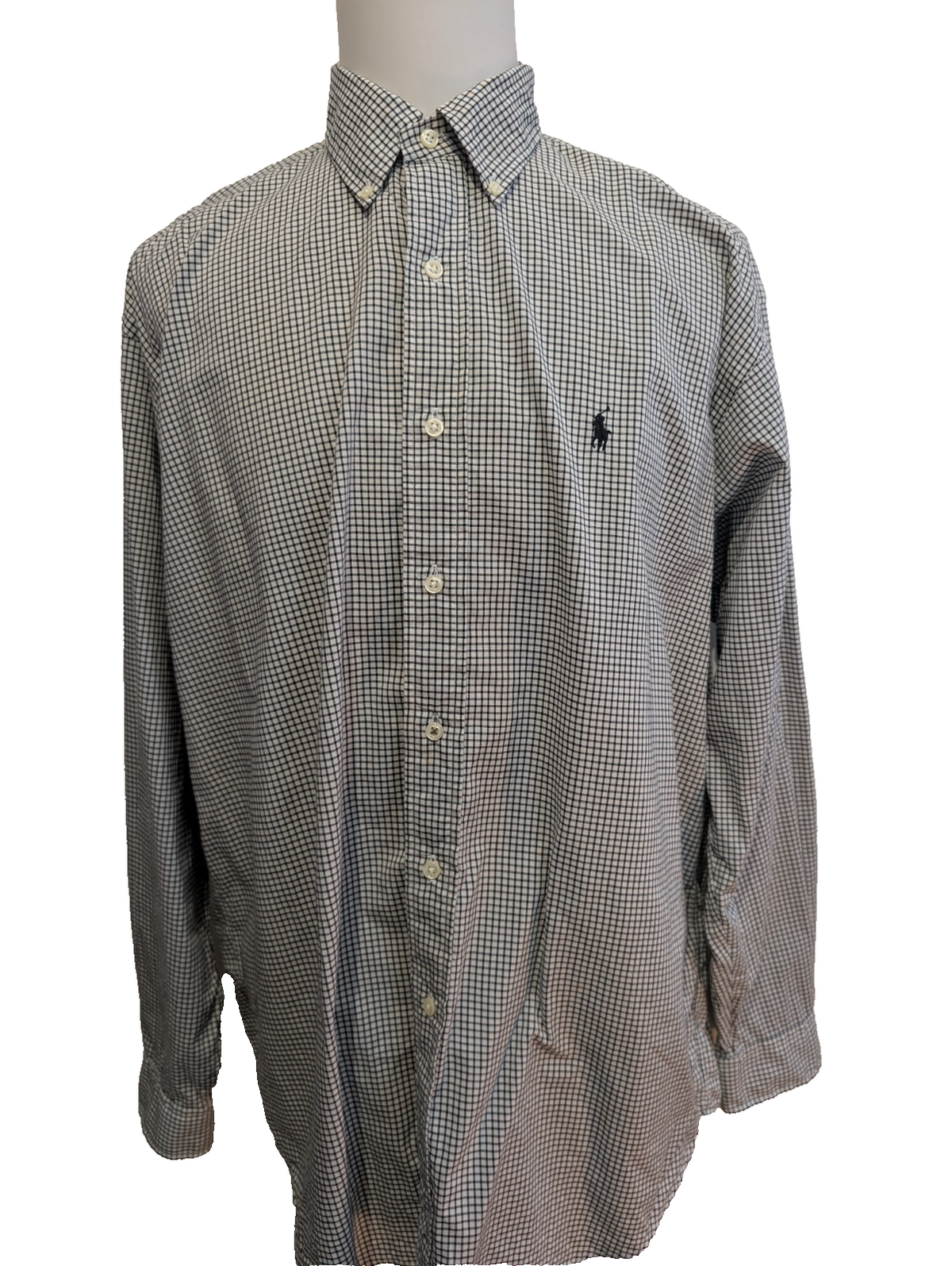 Chemise Ralph Lauren Blake L Noir Blanc Petits Carreaux Shirt Button Down