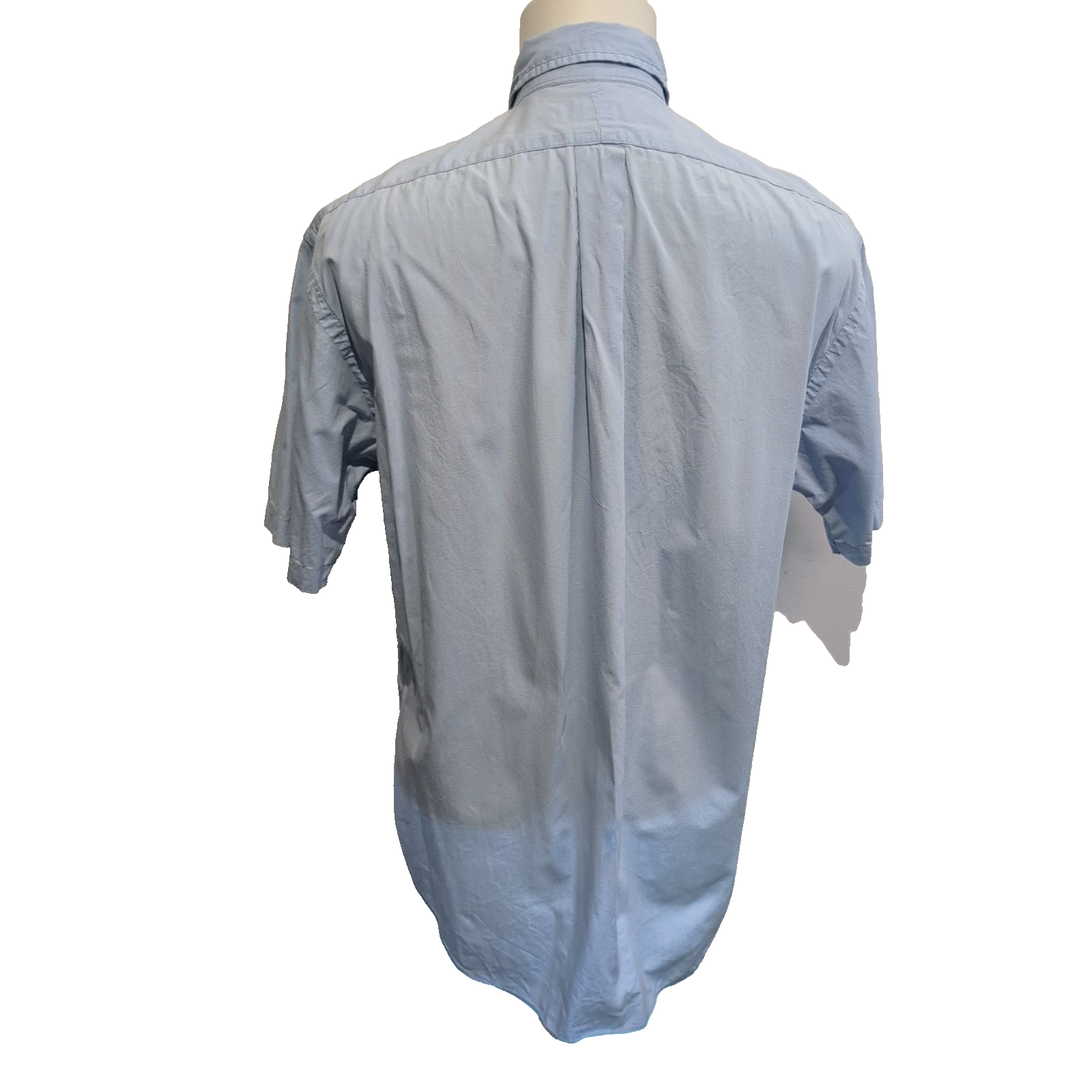 Chemise Ralph Lauren Blake M Bleu Logo Jaune VTG Button Down manches courtes