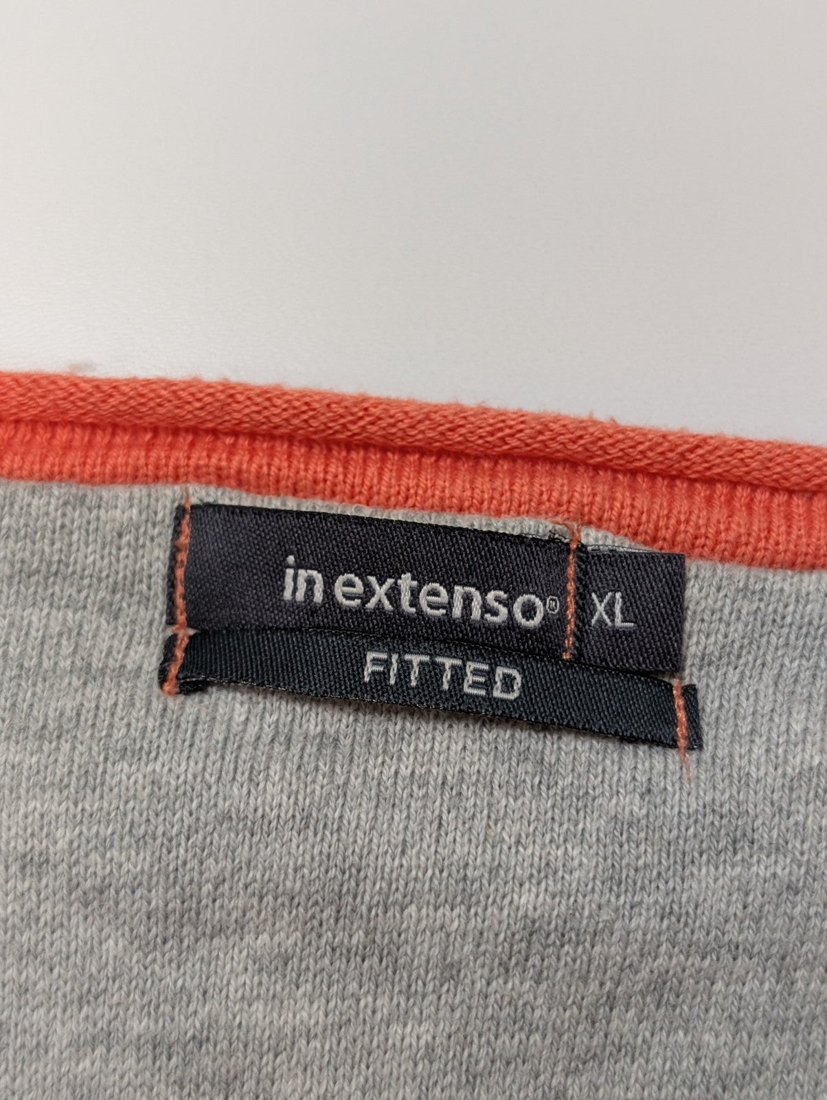 Pull Fin 100% Coton IN EXTENSO Orange - Col V - Taille XL - État Neuf