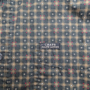 Chemise manches courtes Chaps Ralph Lauren L carreaux noir beige shirt