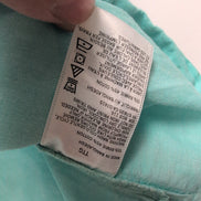 Chemise Nautica 2XL 3XL Turquoise Ramie (Lin) Coton Manches courtes Logo Brodé