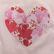 T-shirt Femme Lazy Sunday M Rose Cœur Graphique Neuf Étiquette Coton Polyester