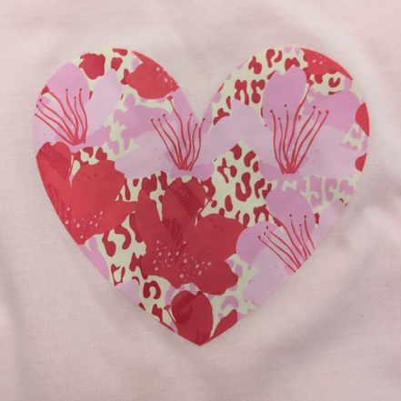 T-shirt Femme Lazy Sunday M Rose Cœur Graphique Neuf Étiquette Coton Polyester