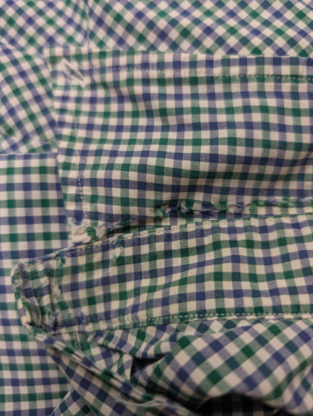 Chemise Polo Ralph Lauren Shirt L Custom Fit Carreaux Vert Bleu Button Down Logo