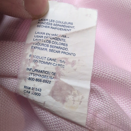 Chemise Tommy Hilfiger Rose Pâle Manches Longues - Taille M/L