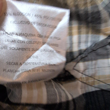 Chemise Levi's Vintage Carreaux Jaune / Noir Taille M manches longues